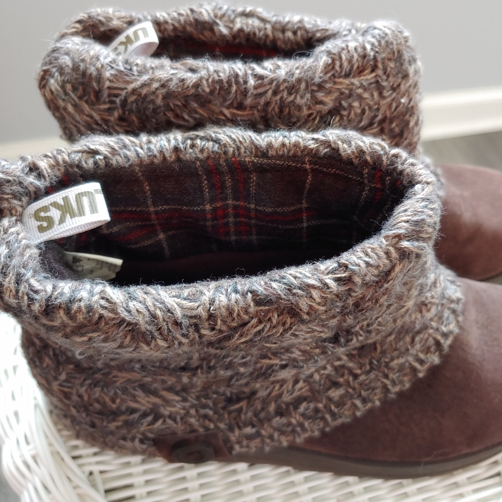 Muk Luks Patti Ankle Boots, Women's Size Sz7 Brown